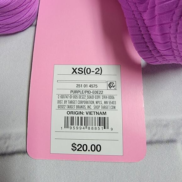 Stoney Clover Lane Cutout Back Swim Bikini Top Purple Size XS (0-2) - Picture 7 of 7